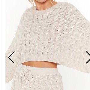 Nasty Gal NWT Set.  Oatmeal color,  size Medium